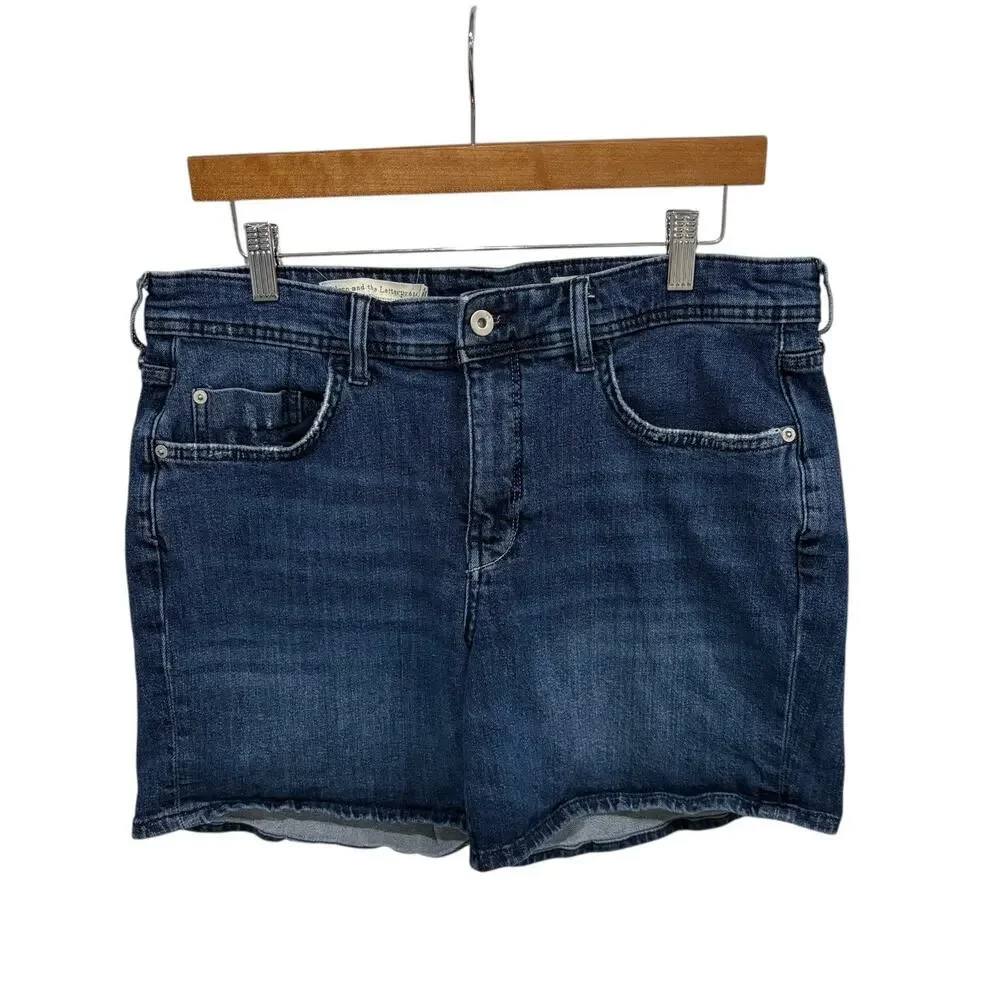 Anthropologie Pilcro and The Letterpress Slim Boyfriend Shorts Denim Women's 32 - Picture 7 of 7